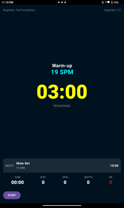 Guided Workout Screen